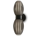 Tentacle aplique up & down negro, ahumado, cable de encendido 2x g9