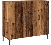 Aparador | aparador de comedor | armario de cocina de madera de ingeniería envejecido 90x34x80 cm cfw99164