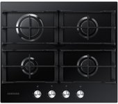 Samsung na64h3010ak placa de gas empotrada de 4 quemadores, vidrio negro