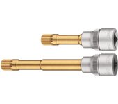 Hazet 2584-12/2 juego de llaves de vaso destornillador ∙ cuadrado hueco 1/2 pulgadas (12,5 mm) ∙ perfil con estriado interior xzn con espiga ∙ m12