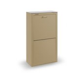 Don hierro - cubo de basura y reciclaje lacado, 4 cubos gran capacidad, cubek-