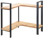 Estantería esquinera cocina lou metal bambú 30x33x30cm negro wenko