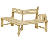 Banco de jardín muebles de exterior terraza terraza 240 x 208 x 87 cm madera de pino impregnada 02_0011307