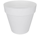 Pot de fleurs rond loft urban avec roues ø 50 x h.44 cm - blanc