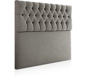 Cabecero copenhague tela cabecero de cama tapizado con capitoné para camas de 90 y 105 (115 x 120 cm) tela gris sueños zzz