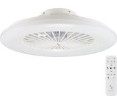 Beper p206ven640 ventilador de techo con luz led, 40 w, 3 velocidades seleccionables, ventilador con mando a distancia incluido, blanco