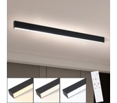 Nettlife lámpara de techo led moderna 53,6 cm negro regulable con control remoto lámpara de escritorio de techo de 17 w de largo para dormitorio
