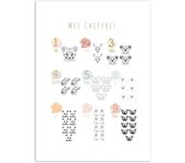 Affiche d’art 50 x 70 cm - mes chiffres - les loulous