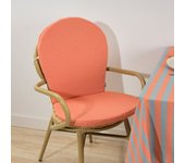 Cojín para silla de exterior modelo maglia liso naranja 90x48x5 cm