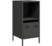 Aparador | aparador de comedor | armario de cocina de acero laminado en frío negro 35x39x73 | 5 cm cfw98161