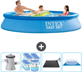 Paquete de piscina - intex - alrededor - 305x305x61 cm + accesorios cb91