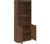 Aparador alto | aparador de comedor | armario de cocina madera de ingeniería marrón roble 70x35x180 cm cfw27287