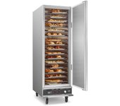 Vevor calentador de alimentos de 16 niveles con bandeja para agua, olla caliente de acero inoxidable, puerta única y estantes ajustables para pizza