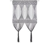 Vidaxl cortina de macramé algodón gris antracita 140x240 cm