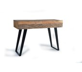 Consola de madera de acacia y metal 77x110x40
