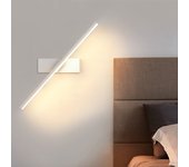 Lámpara frontal con espejo de ángulo ajustable, moderna, con led integrado, blanca, 50 cm, luz tricolor.