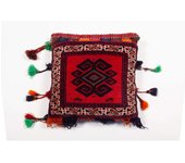 Ottoman - cojin de suelo - hecho a mano de alfombra lana afgano - pieza unica- etnico 45 x 45