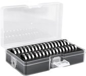 Herramienta portátil de medición de tamaño de anillo, acero inoxidable, con caja de almacenamiento.