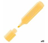 Marcador faber-castell textliner 1546 pastel amarillo 10 unidades