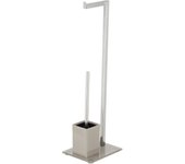 King home planter multifunción acero, base de cristal templado gris tórtola 22x18x70,5h cm