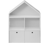 Rebecca mobili librería infantil caja de juguetes de madera blanca 3 estantes 2 cajones habitación infantil