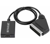 Convertidor de hdmi a euroconector adaptador de audio y vídeo hd 1080p para hdmi a euroconector sky box stb