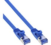 Cable de red plano inline, u/ftp, cat.6a, azul, 5 m