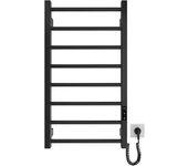 Radiador toallero eléctrico seco hygge family modelo leeds, bajo consumo de 770x430 mm color negro mate