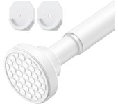 Barra de ducha telescópica 160-250 cm, no requiere taladro, ideal para baño, ventana, armario, color blanco