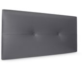 Dhome cabecero de polipiel con botones 110x50cm camas 105 - gris