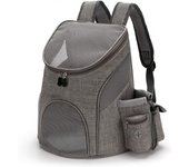 Transportin mochilas para perros pequeños, gatos, conejos, bolsa de transporte para mascotas viajes. color gris talla s