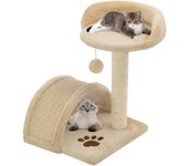 Vidaxl rascador para gatos con poste de sisal 40 cm beige y marrón