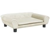Sofá para niños | sofá de salón | sofá de descanso de terciopelo crema 70x45x26 cm cfw912824