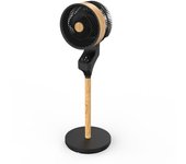Ventilador pie bizancio negro/haya 50w 3velocidades