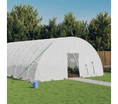 Vidaxl invernadero con estructura de acero blanco 48 m² 8x6x2,85 m