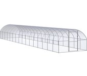 Maison exclusive - gallinero de exterior de acero galvanizado 3x16x2 m