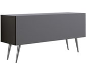 Mueble tv : antracita, patas cromadas, 100 x 52 x 32 cm