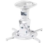 Hama | soporte de techo para proyector con distancia de 22 cm (carga max de 14kg, 4 brazos flexibles, inclinación de +/-25°, rotación de 360°) blanco