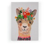 Lienzo 60x40 impresión llama floral