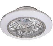 Lindby ventilador de techo led mamuti, plateado, silencioso, ø 55 cm, ventilador