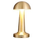 Lámpara de mesa dorada recargable por usb con efecto táctil y luz decorativa td-306