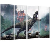 Set cuadros personaje película, jurassic world: el reino caído, impresión digital sobre madera
