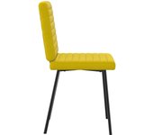 Pack 2 uds sillas de comedor | silla de cocina terciopelo amarillo cfw39262
