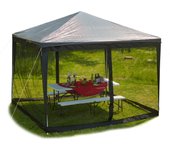 Relaxdays mosquitera carpa 3x3 con cremallera, tela, 12 m, negro