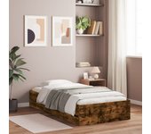 Maison exclusive - cama con cajones madera de ingeniería roble ahumado 90x200 cm