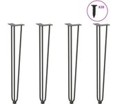 Maison exclusive - patas de horquilla para consolas para consolas 4 unidades antracita 72 cm acero macizo