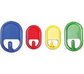 Percha adhesiva ovalada '2000' tipo mediano - carpeta de 20 piezas