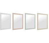 Espejo de pared dkd home decor 70 x 2 x 96 cm cristal beige rosa verde gris claro poliestireno urbano (4 piezas) 8424001872053 s