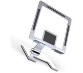 Soporte plegable de metal para tablet, soporte ajustable para ipad de escritorio con rotación de 360° black