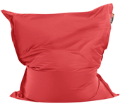 Beliani puf cojín 300 l fuzzy 140 cm 180 cm rojo